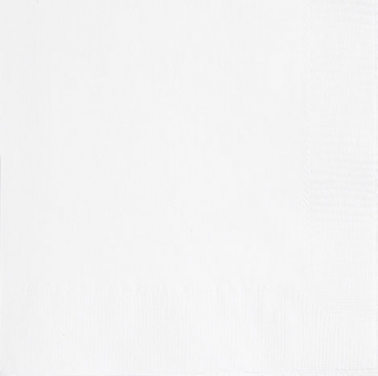 Servetėlės, baltos (20 vnt./33x33 cm)